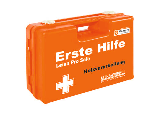 Leina Pro Safe Erste Hilfe Koffer | Holzverarbeitung | DIN 13157 (2021-11) + Zus.