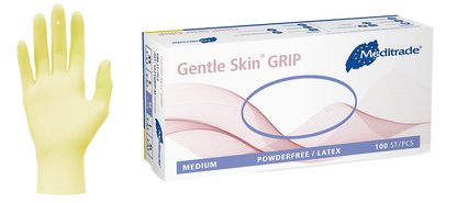 Meditrade Latexhandschuhe Gentle Skin® grip XS - XL 100 Stück/Box
