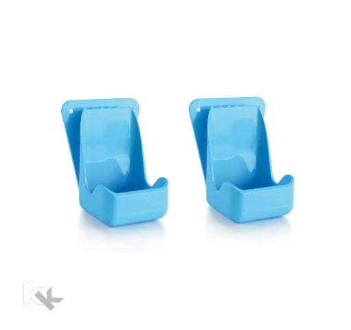 4 x  Bode Wandhalter Blau für 500 ml Flaschen