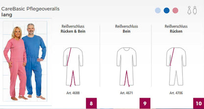 Suprima Pflegeoverall Polo Unisex  Größe S-XL Jeans Melange  4681