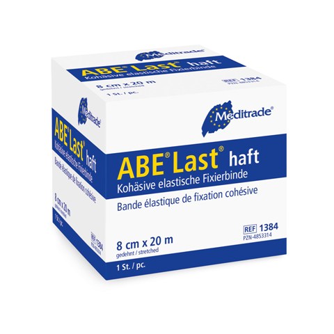 Fixierbinde | ABE® Last® haft | Weiß | 8 cm x 20 m Rolle