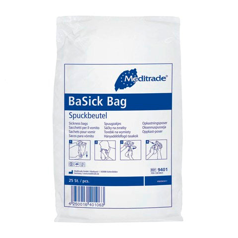 BaSick Bag Spuckbeutel 25 Stück/Packung