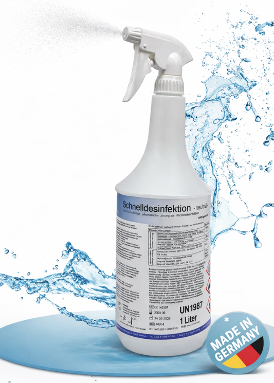 KK Schnelldesinfektion 1 Liter Sprühflasche vers. Düfte inkl. Sprühkopf