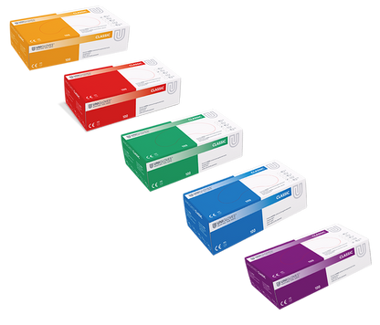 Unigloves Latexhandschuhe CLASSIC Box mit 100 St.  Gr. XS-XL