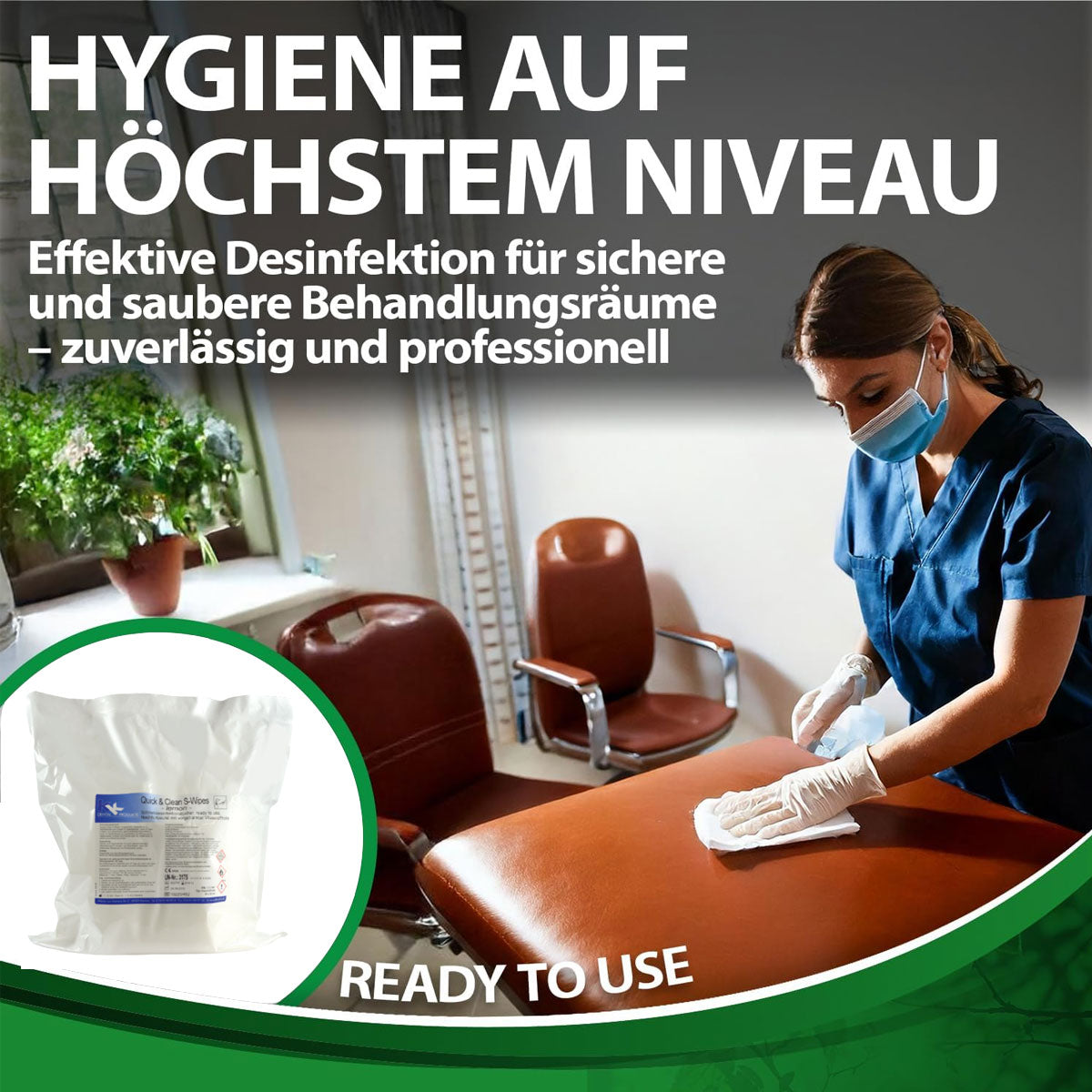 KK Quick & Clean alkoholische S-Wipes  ready to use Refillbeutel 70 Tücher/Rolle