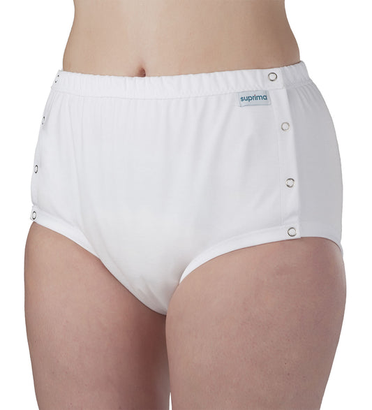 Suprima | Baumwoll / PU Slip | Unisex | Größen 52/54 | Knöpfbar | Weiß | 1269