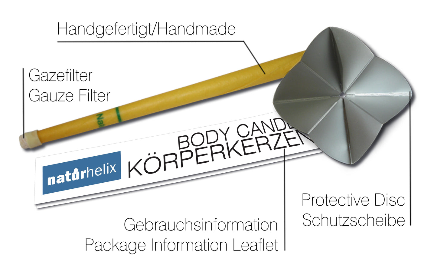 Körperkerzen Kamille 10 Stück/Packung