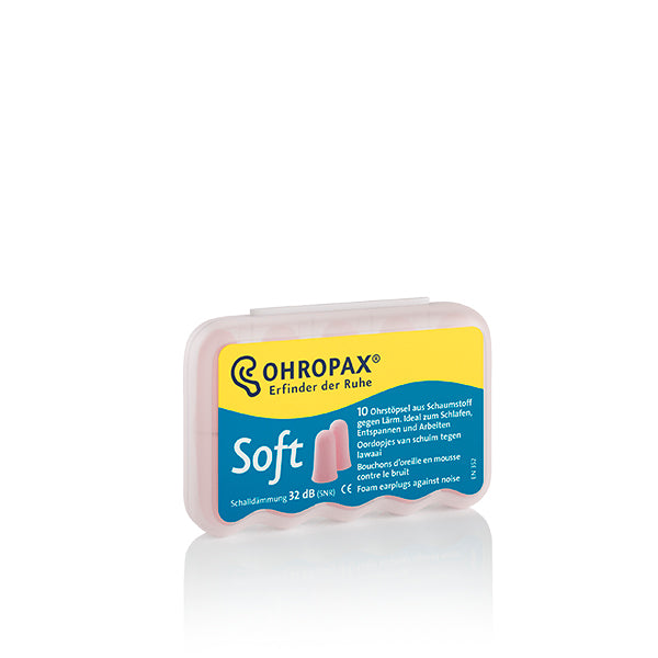 OHROPAX Soft | Ohrstöpsel aus Schaumstoff | 10 Stück/Dose