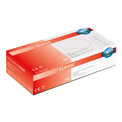 Unigloves Latexhandschuhe CLASSIC Box mit 100 St.  Gr. XS-XL
