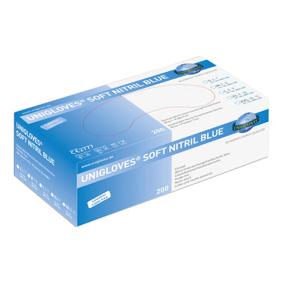 Unigloves Nitrilhandschuhe SOFT NITRIL BLUE S-XL 200 Stück/Box